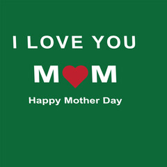 ILove You mom Day  banner design new 