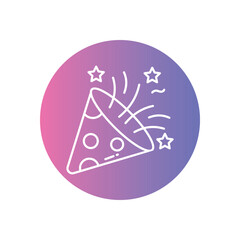 Confetti vector icon stock illustration
