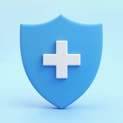Fototapeta premium Enhance Your Health Protection with a High-Quality Blue Medical Shield Icon