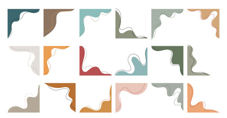 Corner abstract vector, background template