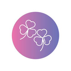 St. Patrick's Day Clover vector icon stock illustration