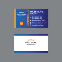 Vibrant Harmony in Blue and Orange Business Card Design for Bold Branding