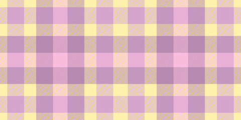 Grungy plaid seamless tartan, rectangle texture pattern vector. Contour check fabric background textile in light and yellow colors.