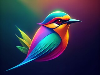 Fototapeta premium Modern Vector Bird Logo Icon for Professional Branding, Sleek Symbol for Companies, Startups, Organizations, High Depth of Field, Eye-Catching Design, Minimalist Aesthetic, Corporate Identity