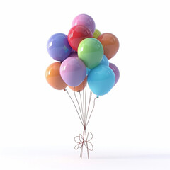 balloons isolated on white
