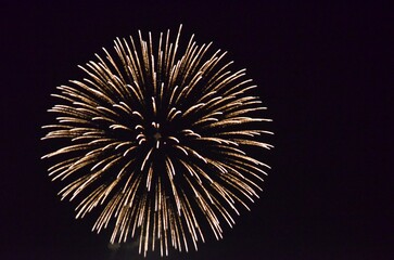 fireworks in the japan's sky

