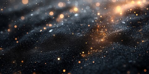 Black grainy gradient background noise texture blurred dark header backdrop poster banner header cover design, Generative AI