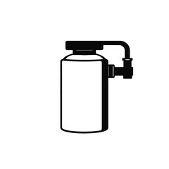 a black and white icon of a water pump