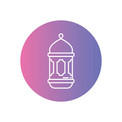 Ramadan Lantern vector icon stock illustration