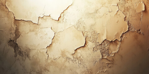 Soft plaster wall texture with rough patches and warm light filtering through, adding depth to the faded beige surface