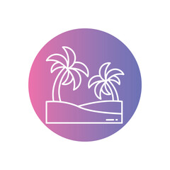 Summer Vacation vector icon stock illustration