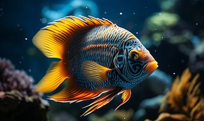Close-Up of Fish in Aquarium
