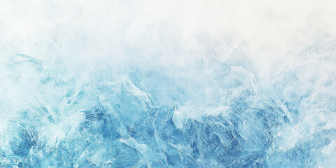 Cool icy background with frost patterns and pale blue hues, ideal for winter-themed designs