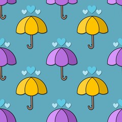 seamless pattern with umbrellas