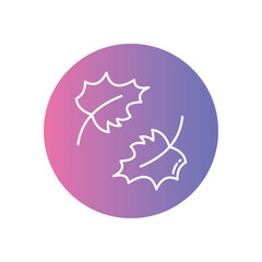 Autumn Leaves vector icon stock illustration