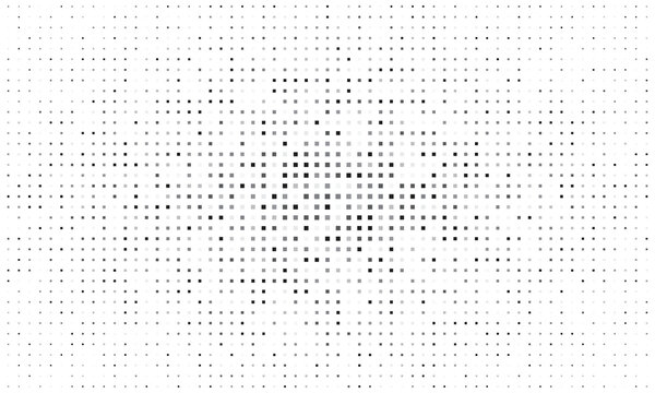 abstract halftone dots pattern decorative. black and whit square dynamic symbol monochrome dots halftone on white background