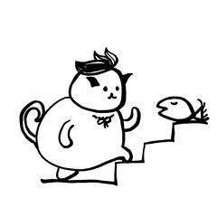 cartoon, illustration, vector, animal, cow, funny, christmas, character, pig, drawing, bird, icon, dog, fun, bull, cute, farm, baby, design,cat,fish