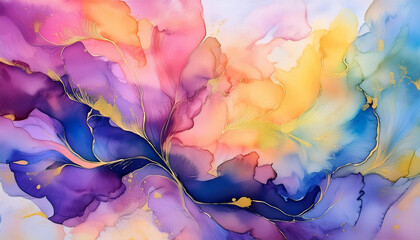 Close-Up of Watercolor Painting