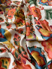 satin fabric with design.