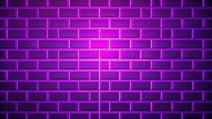 Purple Neon Brick Wall Texture - Vibrant Background for Creative Designs, Urban Aesthetics, Neon Art and Modern Decor