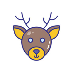 Reindeer vector icon stock illustration