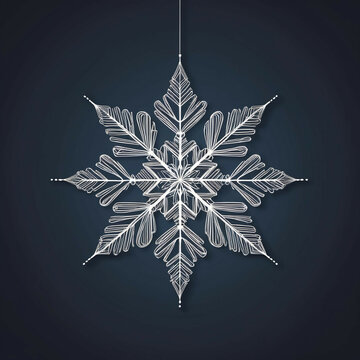 black and white snowflake decoration for Christmas festive