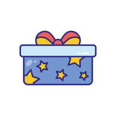 Christmas Gift vector icon stock illustration