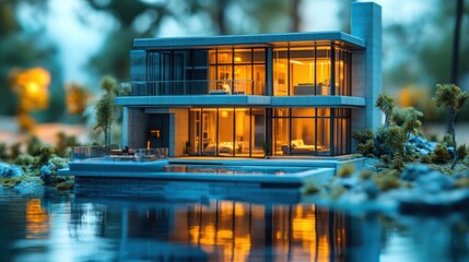 Architect Reviewing Blueprint and Calculating Costs for Project Planning and Development in a Professional Setting