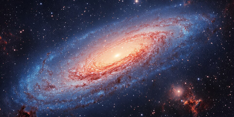 Obraz premium Dreamy starry sky background with swirling galaxies and soft colors, evoking a sense of wonder