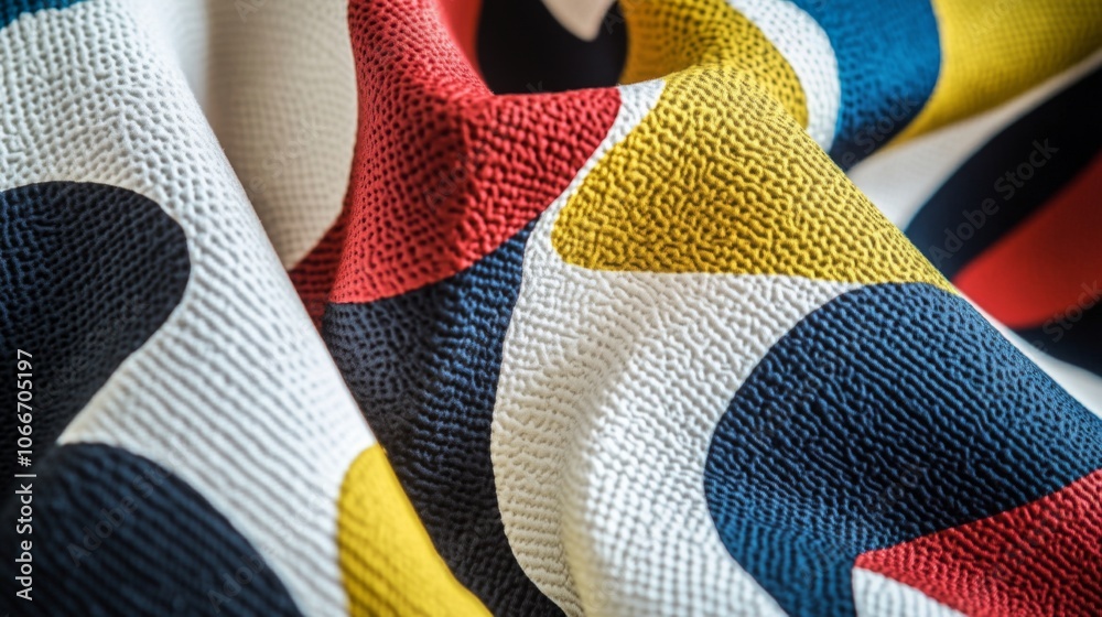 Poster colorful abstract textile pattern close-up