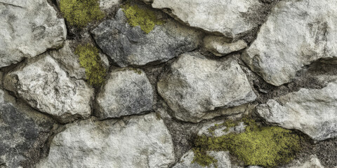 Mossy rock texture with shades of gray and green, ideal for a natural, rugged look