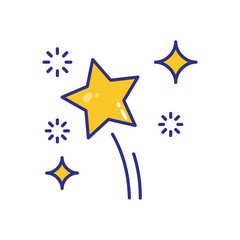 New Year�s Fireworks vector icon stock illustration