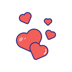 Valentine's Day Heart vector icon stock illustration
