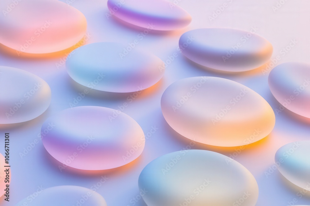 Poster modern abstract background featuring smooth gradient ovals arranged in a visually appealing pattern