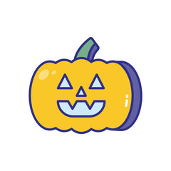 Halloween Pumpkin vector icon stock illustration
