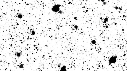 Fototapeta premium Seamless Black Ink Splatter Texture on White Background, High-Resolution Vector Pattern for Design and Decoration