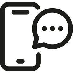 Naklejka premium A smartphone displays a text message icon, symbolizing modern communication and connectivity in everyday life