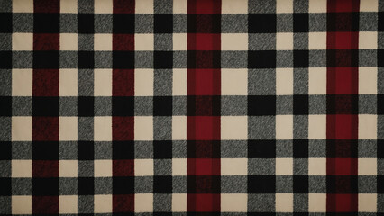 Plaid Pattern Traditional Christmas Textile Background | Buffalo Check Design, Festive Fabric