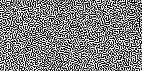 Abstract truing organic wallpaper Turing reaction diffusion monochrome seamless pattern .Monochrome Turing reaction background .Natural seamless line pattern. Linear design with biological shapes	
