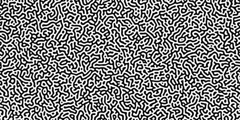 Abstract truing organic wallpaper Turing reaction diffusion monochrome seamless pattern .Monochrome Turing reaction background .Natural seamless line pattern. Linear design with biological shapes	
