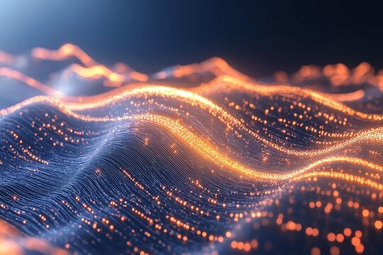 Digital binary code technology background