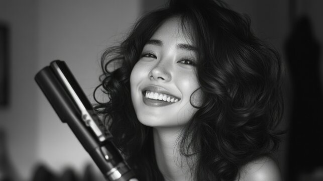 Elegant Female Singer Microstock Image