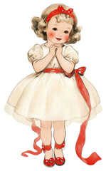 Fototapeta premium PNG A christmas kid person human doll.