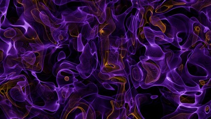 Abstract Smoke-like Neon Light Trails in Dark Background
