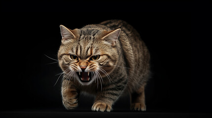 Obraz premium 怒った顔の猫