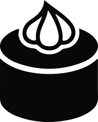 Cake icon, vector illustration flat design style isolated on white.