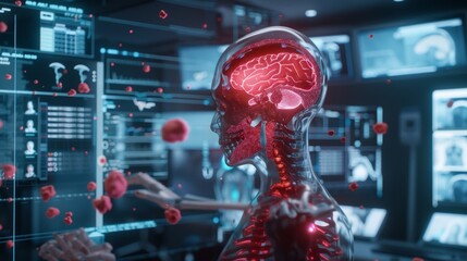 A medical professional takes a specialized course online enhanced by 5G technology. They are able to access highdefinition simulation videos and interact with virtual patient cases