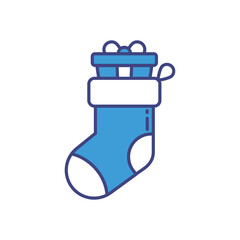 Christmas Stocking vector icon stock illustration