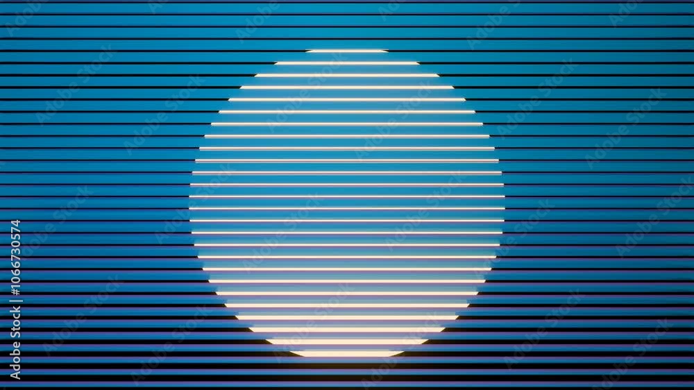 Poster abstract gradient waves with orange and blue ripples