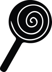 lollipop icon over white background, silhouette style, vector illustration